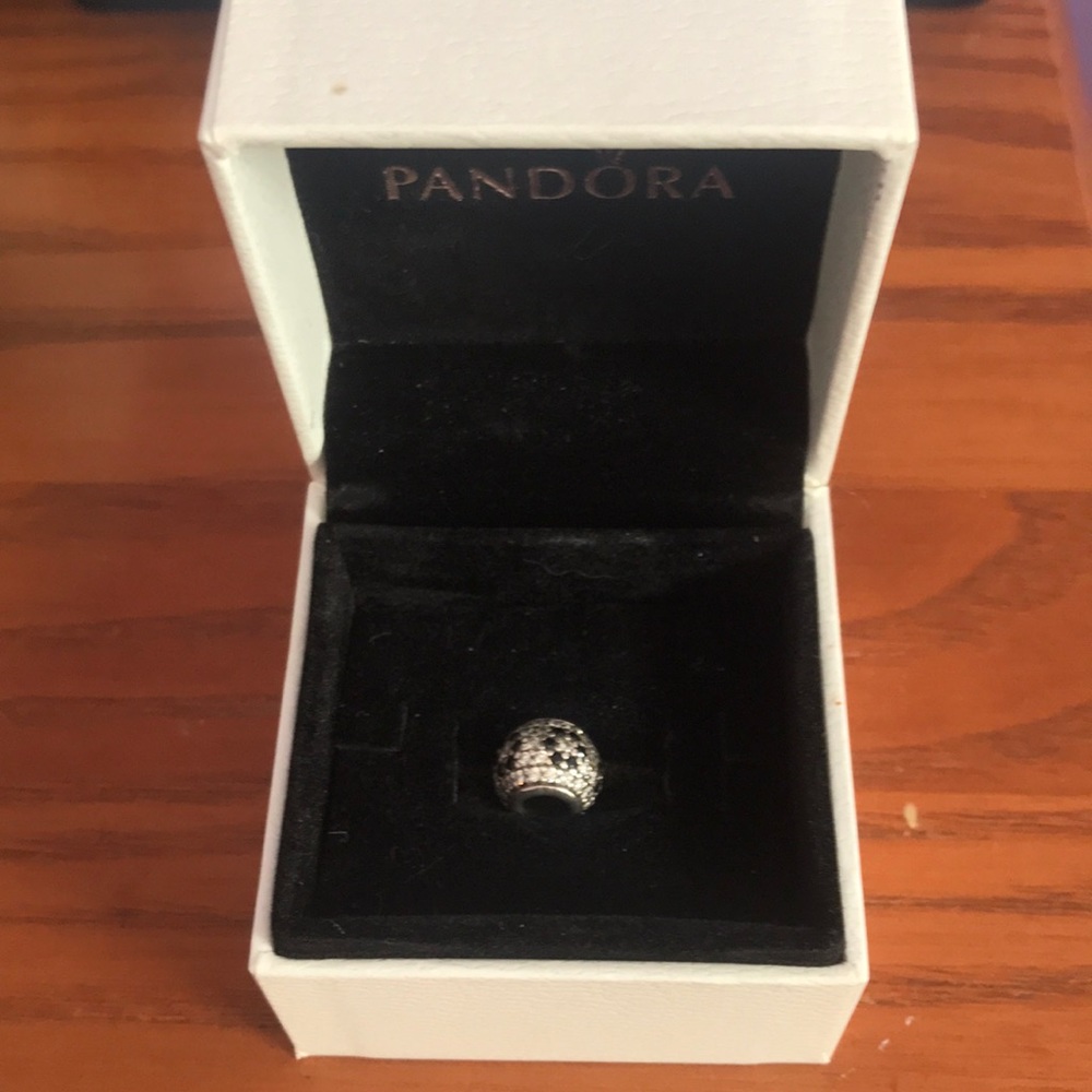 Pandora Black/Clear Crystal Charm